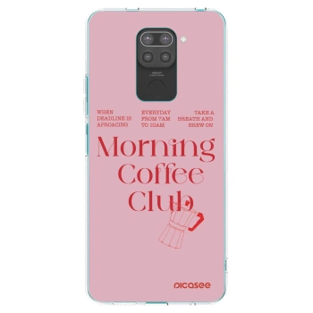 Picasee silikonowe czarne etui na Xiaomi Redmi Note 9 - Morning