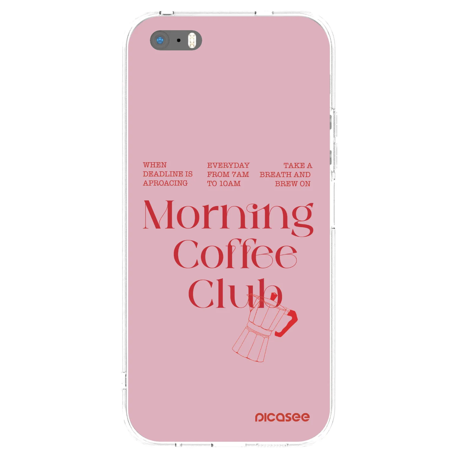 Picasee silikonowe przeźroczyste etui na Apple iPhone 5/5S/SE - Morning