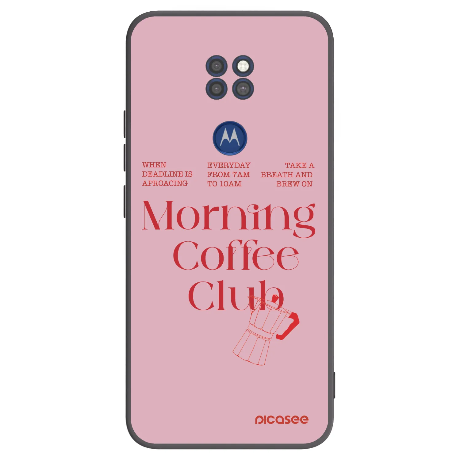 Picasee silikonowe czarne etui na Motorola Moto G9 Play - Morning