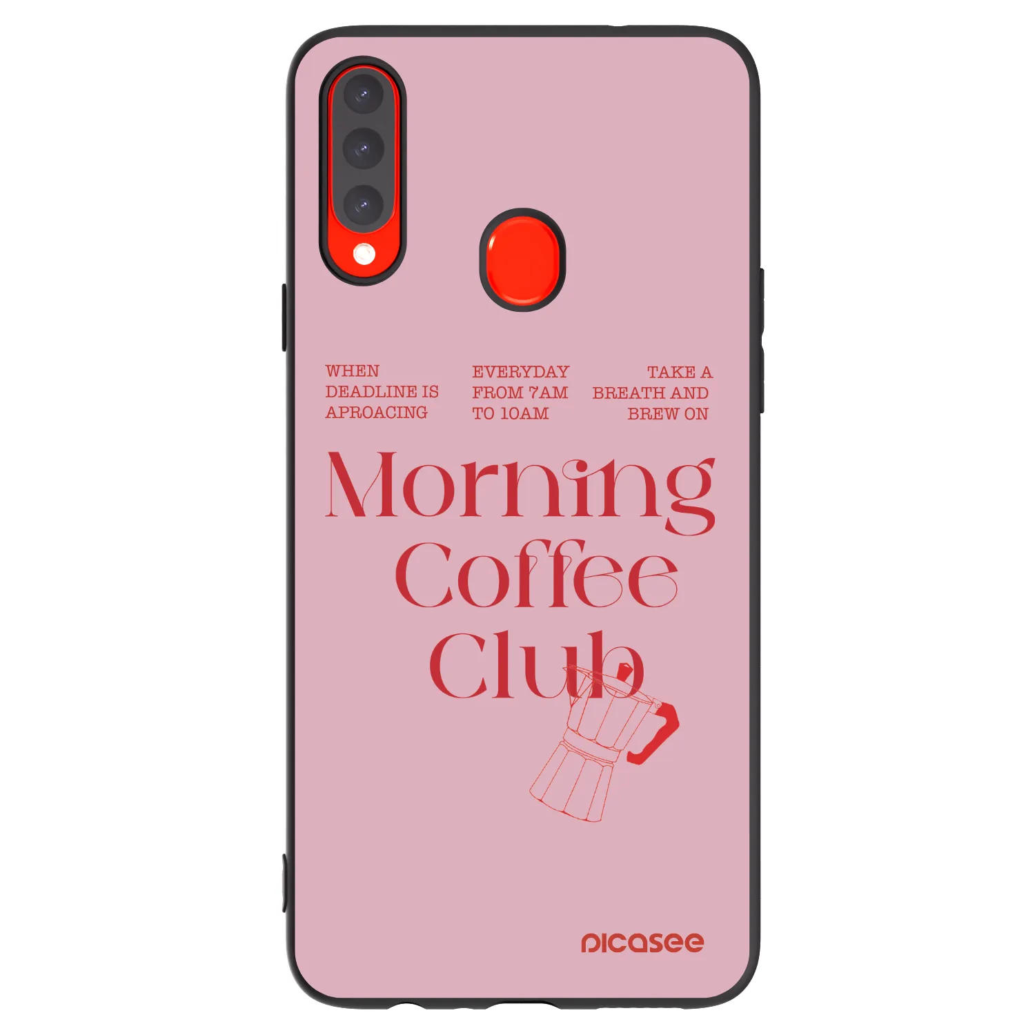 Picasee silikonowe czarne etui na Samsung Galaxy A20s - Morning