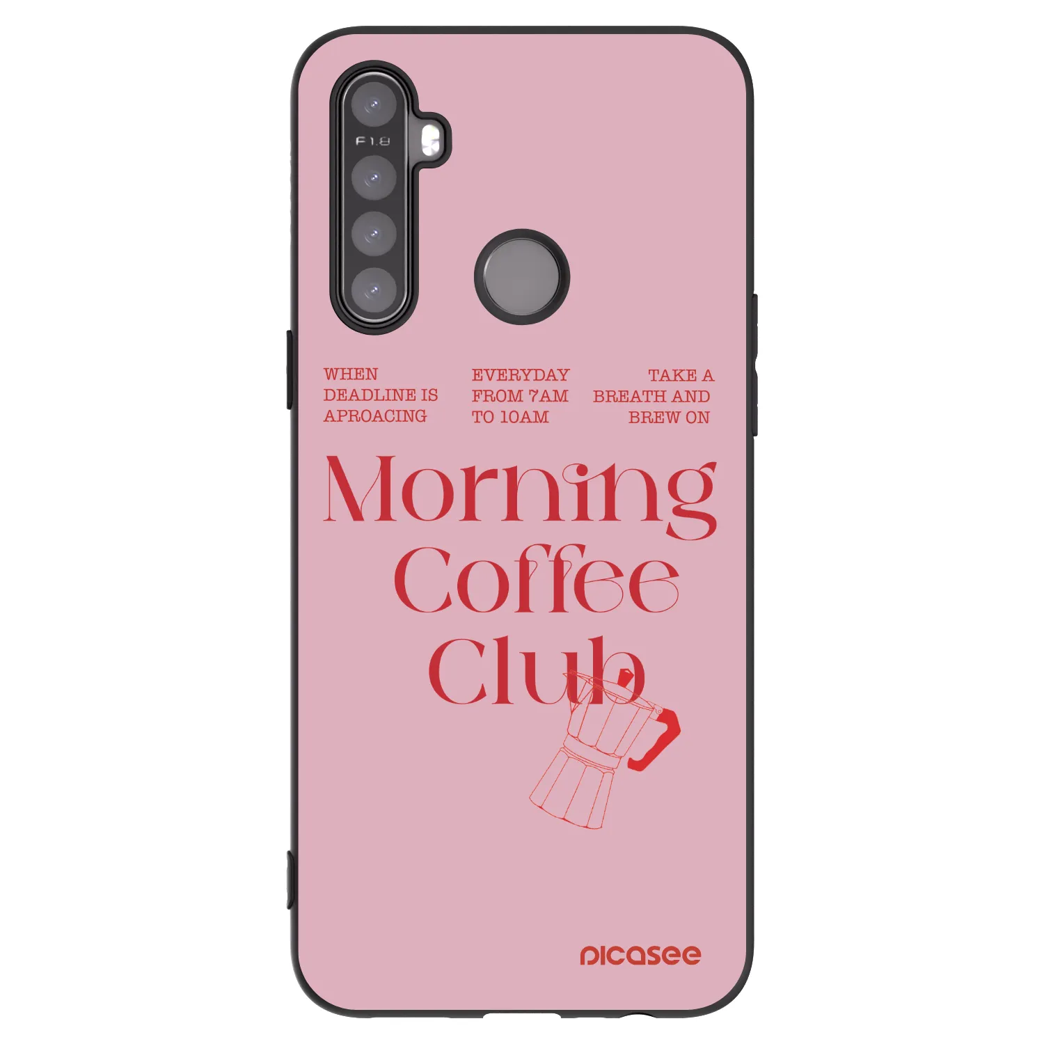 Picasee silikonowe czarne etui na Realme 6i - Morning