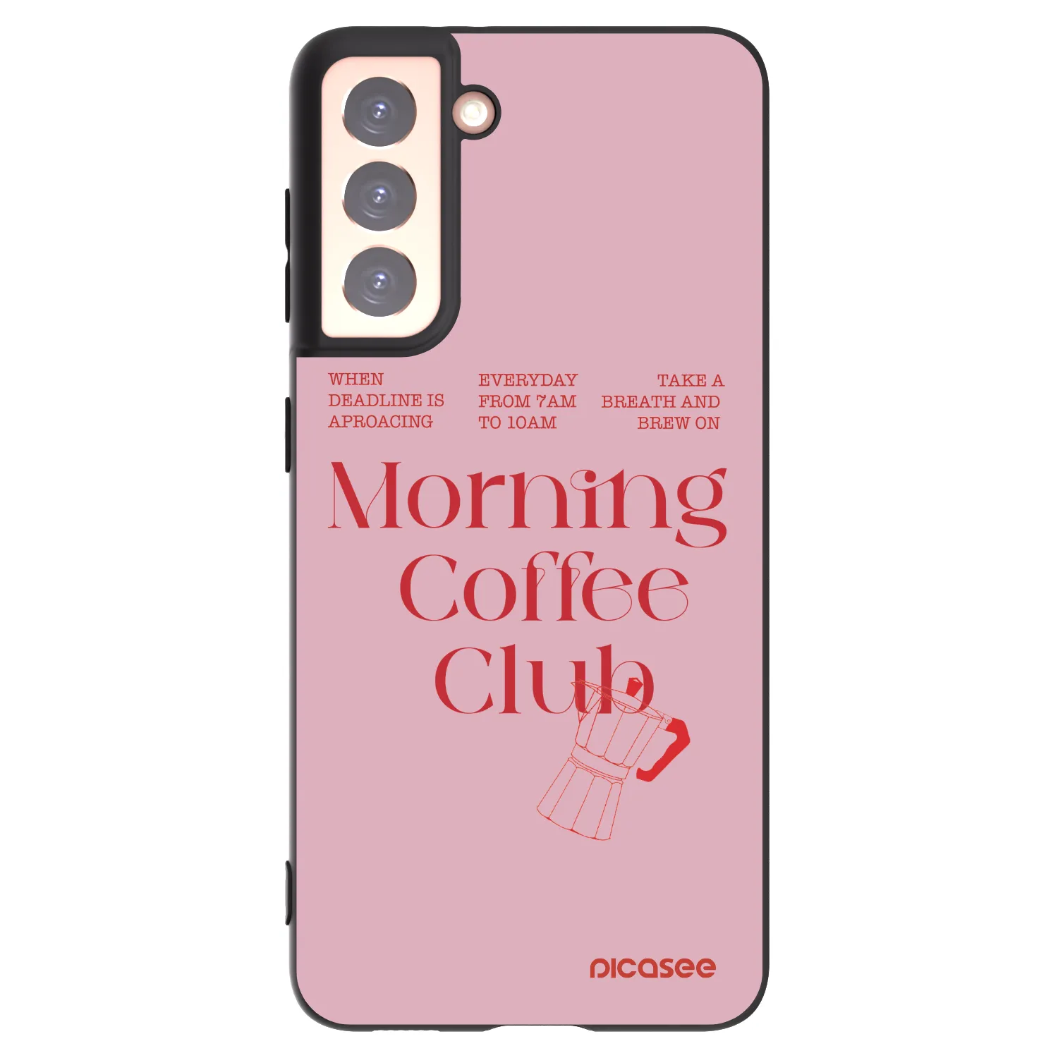 Picasee silikonowe czarne etui na Samsung Galaxy S21 5G G991B - Morning