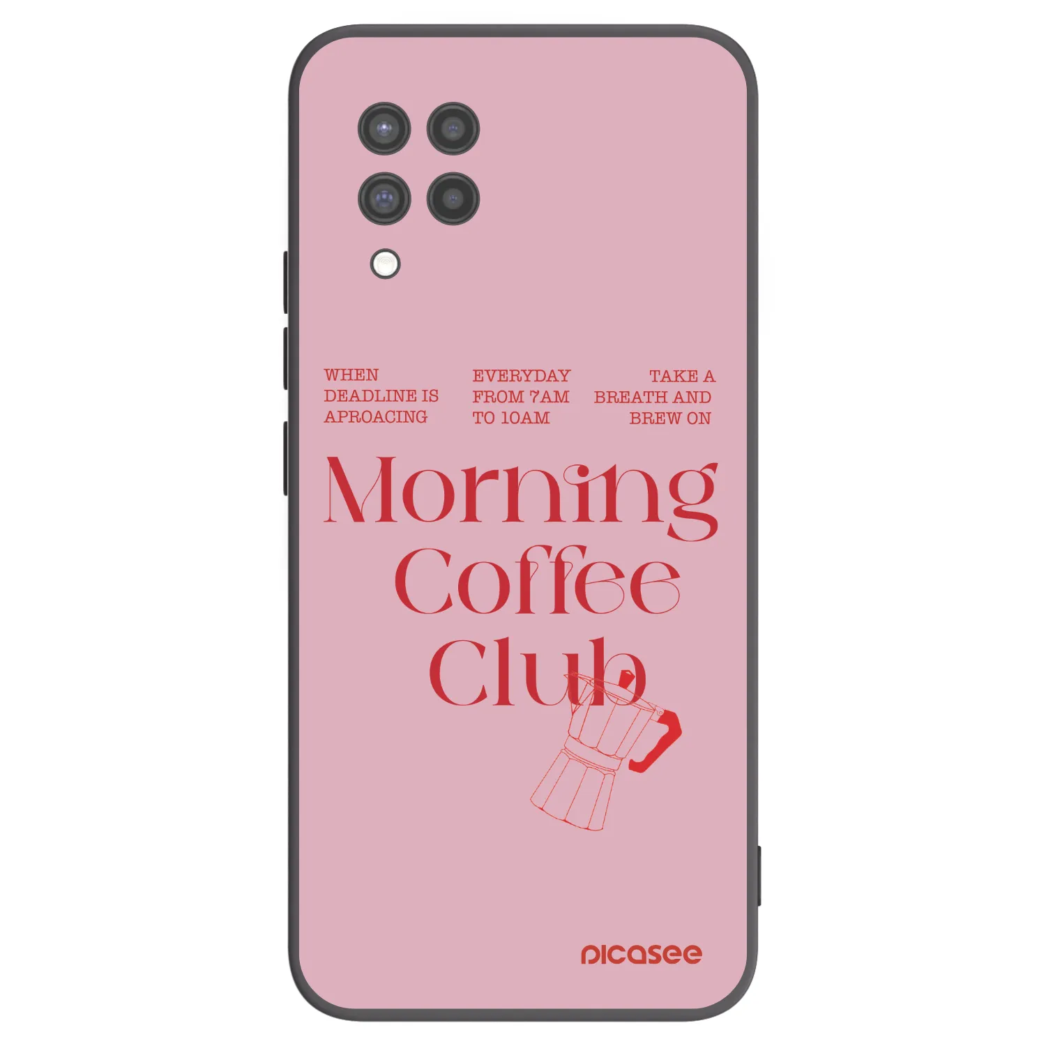 Picasee silikonowe czarne etui na Samsung Galaxy A42 A426B - Morning
