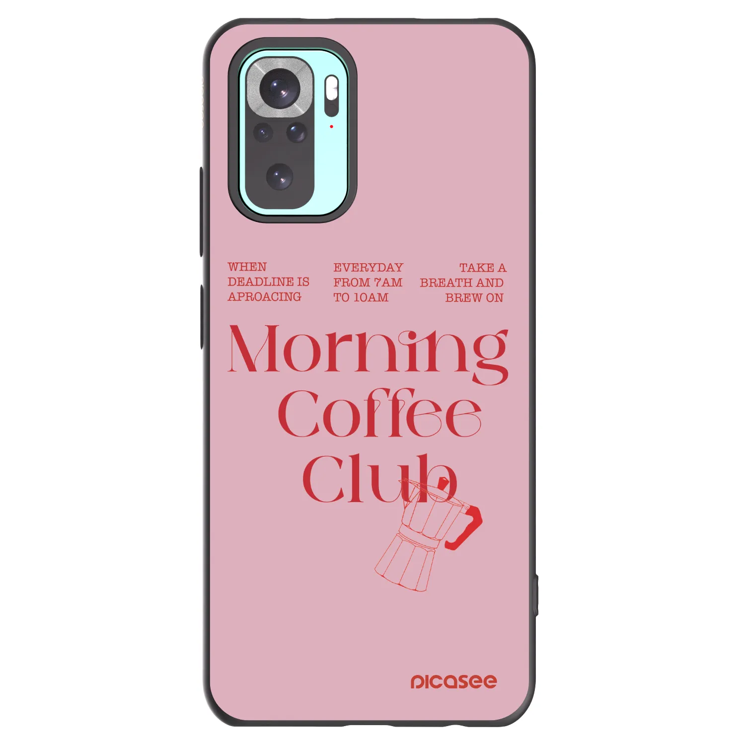 Picasee silikonowe czarne etui na Xiaomi Redmi Note 10 Pro - Morning