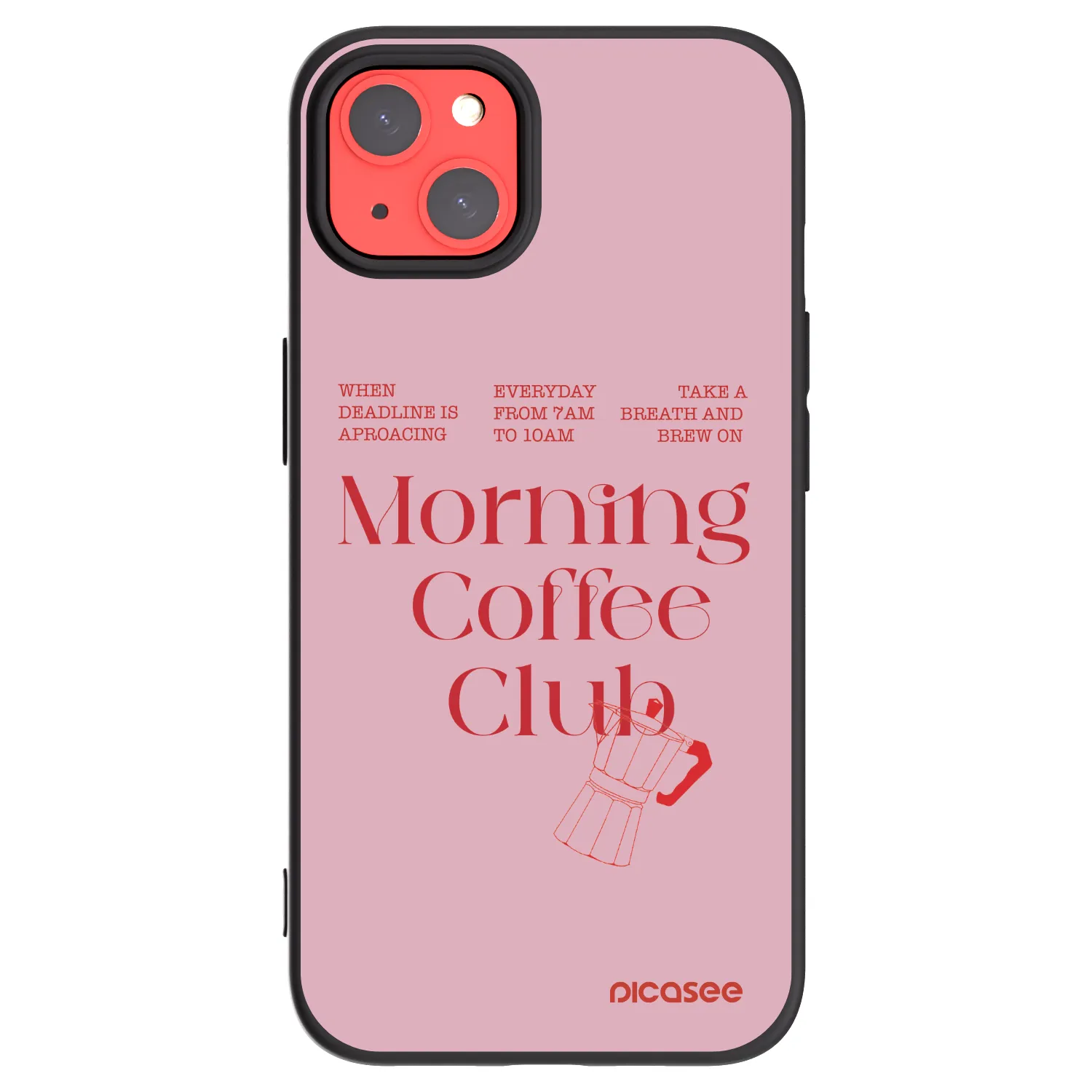 Picasee silikonowe czarne etui na Apple iPhone 13 - Morning