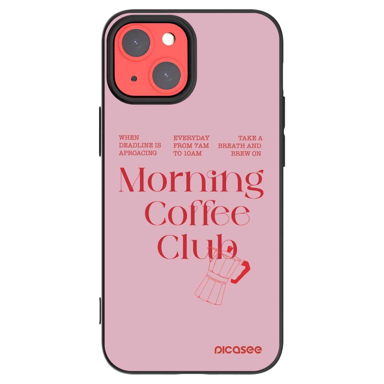 Picasee silikonowe czarne etui na Apple iPhone 13 mini - Morning