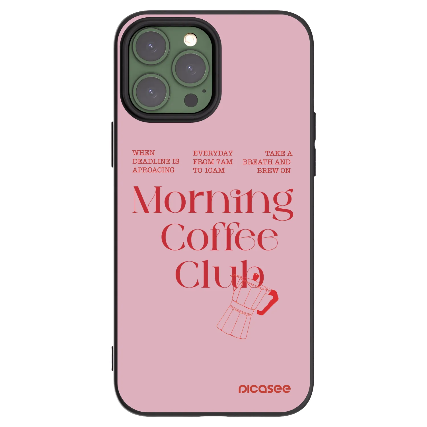 Picasee silikonowe czarne etui na Apple iPhone 13 Pro Max - Morning