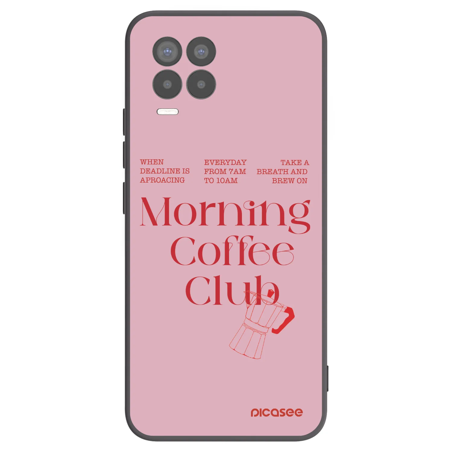 Picasee silikonowe czarne etui na Realme 8 4G - Morning