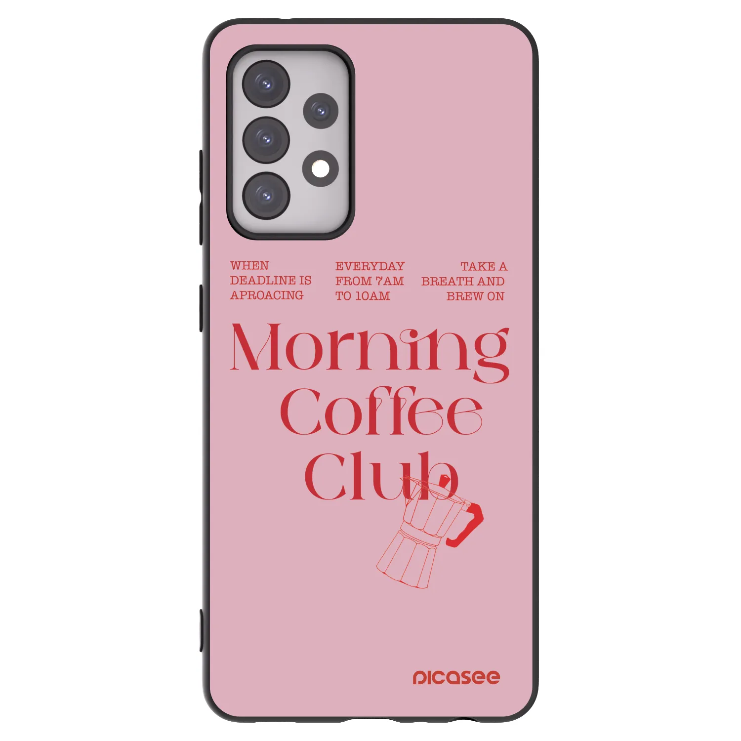 Picasee silikonowe czarne etui na Samsung Galaxy A52s 5G A528B - Morning