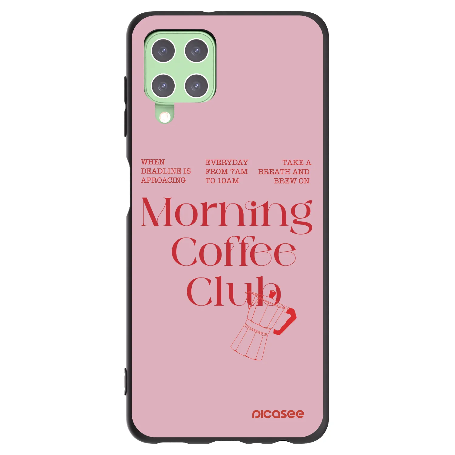 Picasee silikonowe czarne etui na Samsung Galaxy A22 A225F 4G - Morning