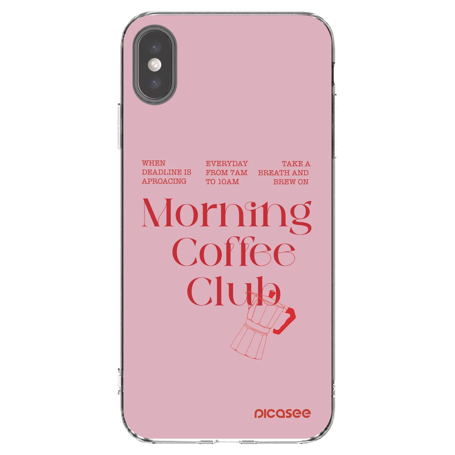 Picasee silikonowe przeźroczyste etui na Apple iPhone XS Max - Morning