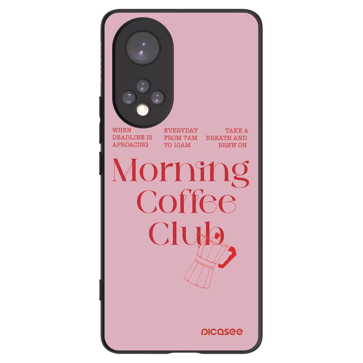 Picasee silikonowe czarne etui na Huawei Nova 9 - Morning