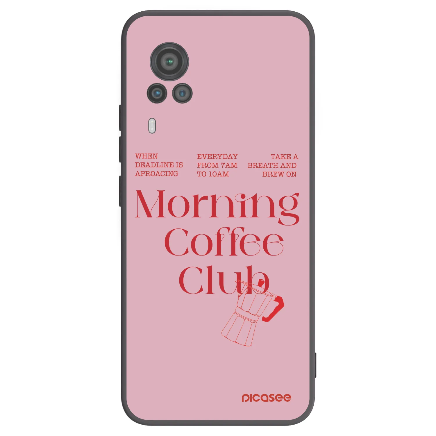 Picasee silikonowe czarne etui na Vivo X60 Pro 5G - Morning