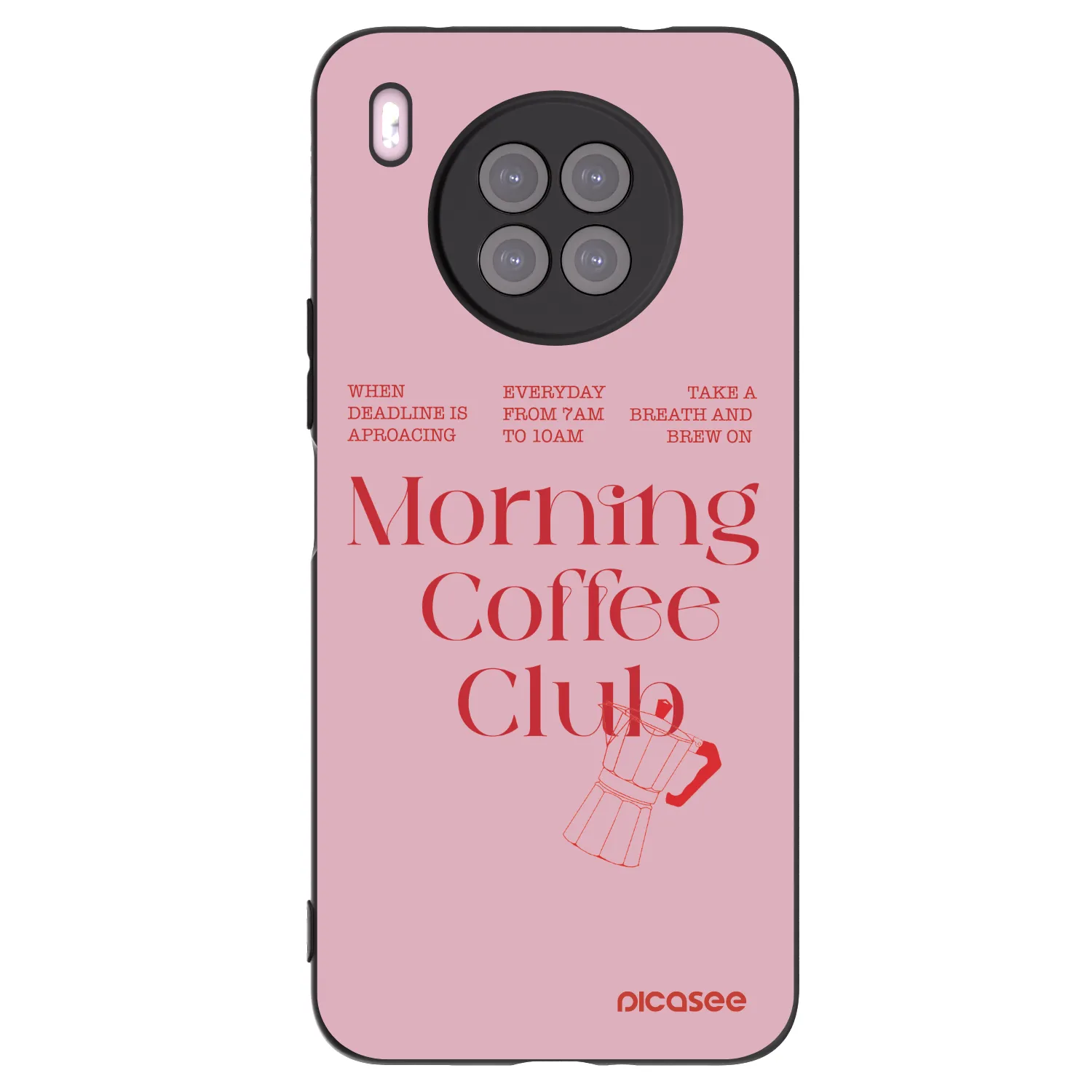 Picasee silikonowe czarne etui na Huawei Nova 8i - Morning