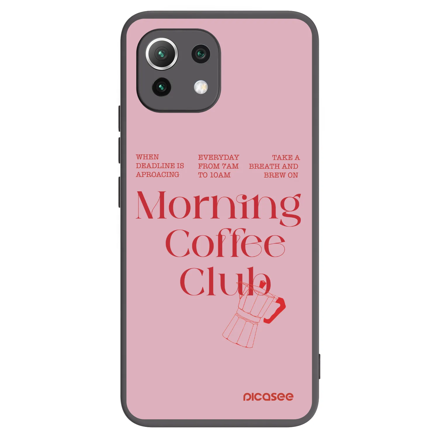 Picasee silikonowe czarne etui na Xiaomi 11 Lite 5G NE - Morning