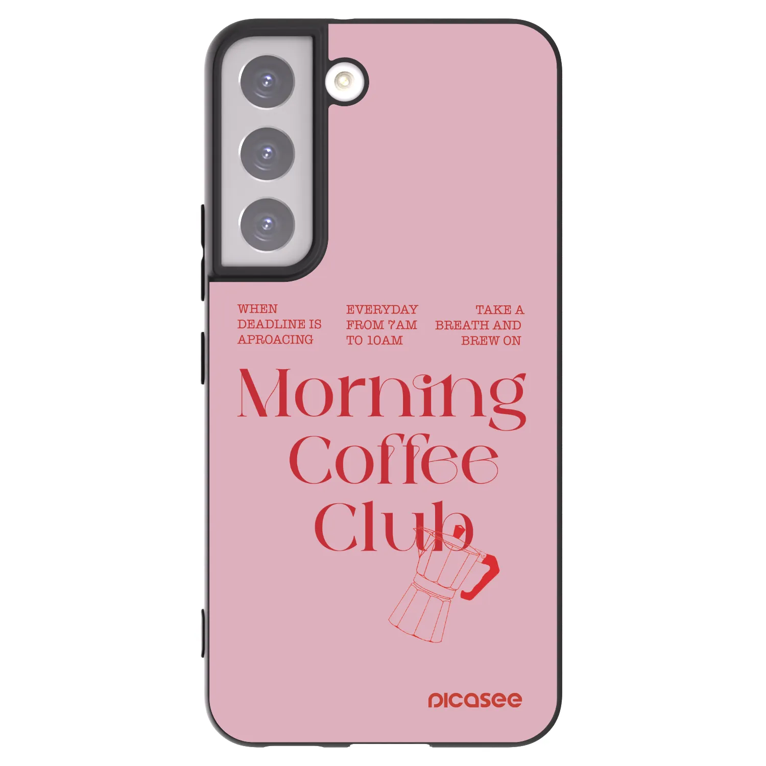 Picasee silikonowe czarne etui na Samsung Galaxy S22 5G - Morning