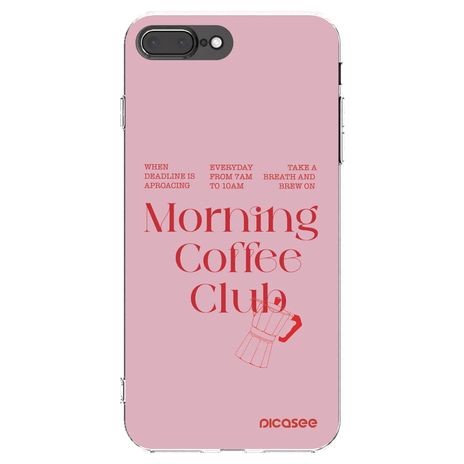 Picasee silikonowe przeźroczyste etui na Apple iPhone 7 Plus - Morning
