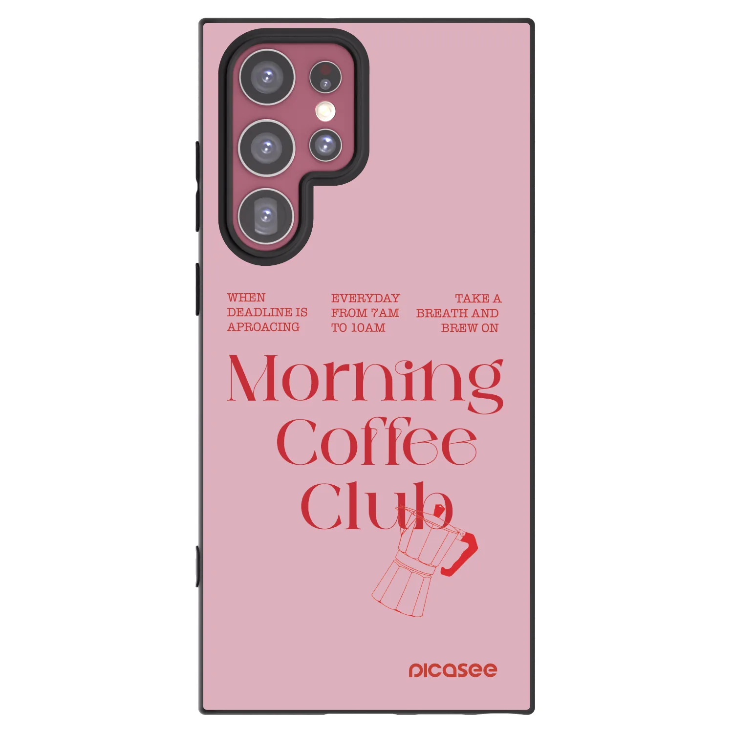 Picasee silikonowe czarne etui na Samsung Galaxy S22 Ultra 5G - Morning