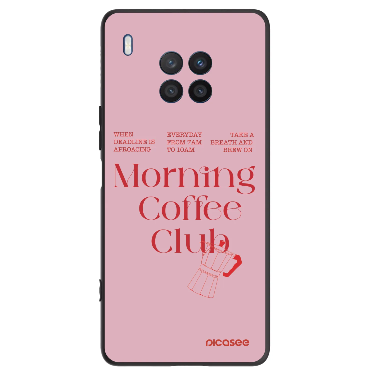 Picasee silikonowe czarne etui na Honor 50 Lite - Morning