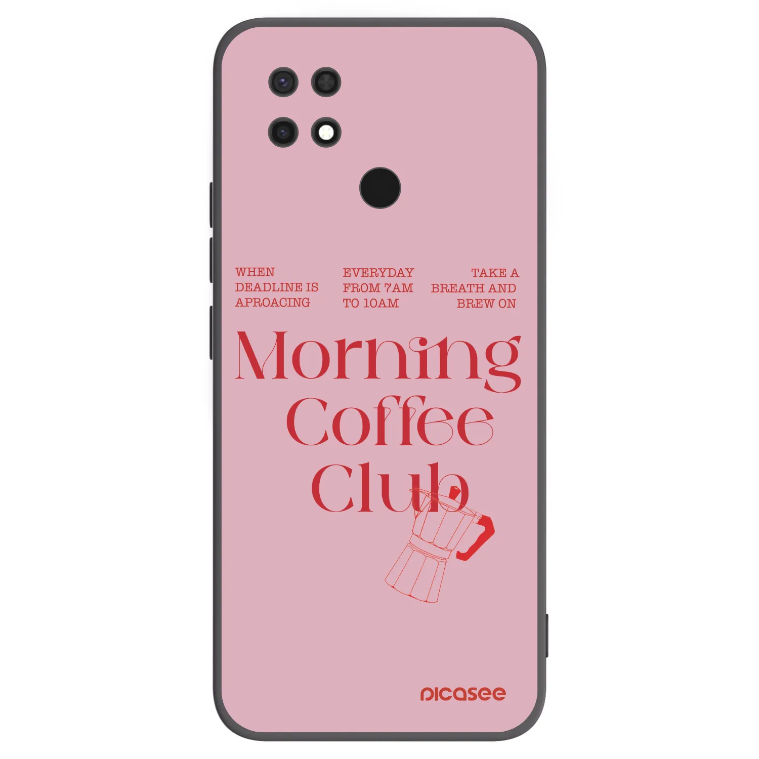 Picasee silikonowe czarne etui na Xiaomi Redmi 10C - Morning