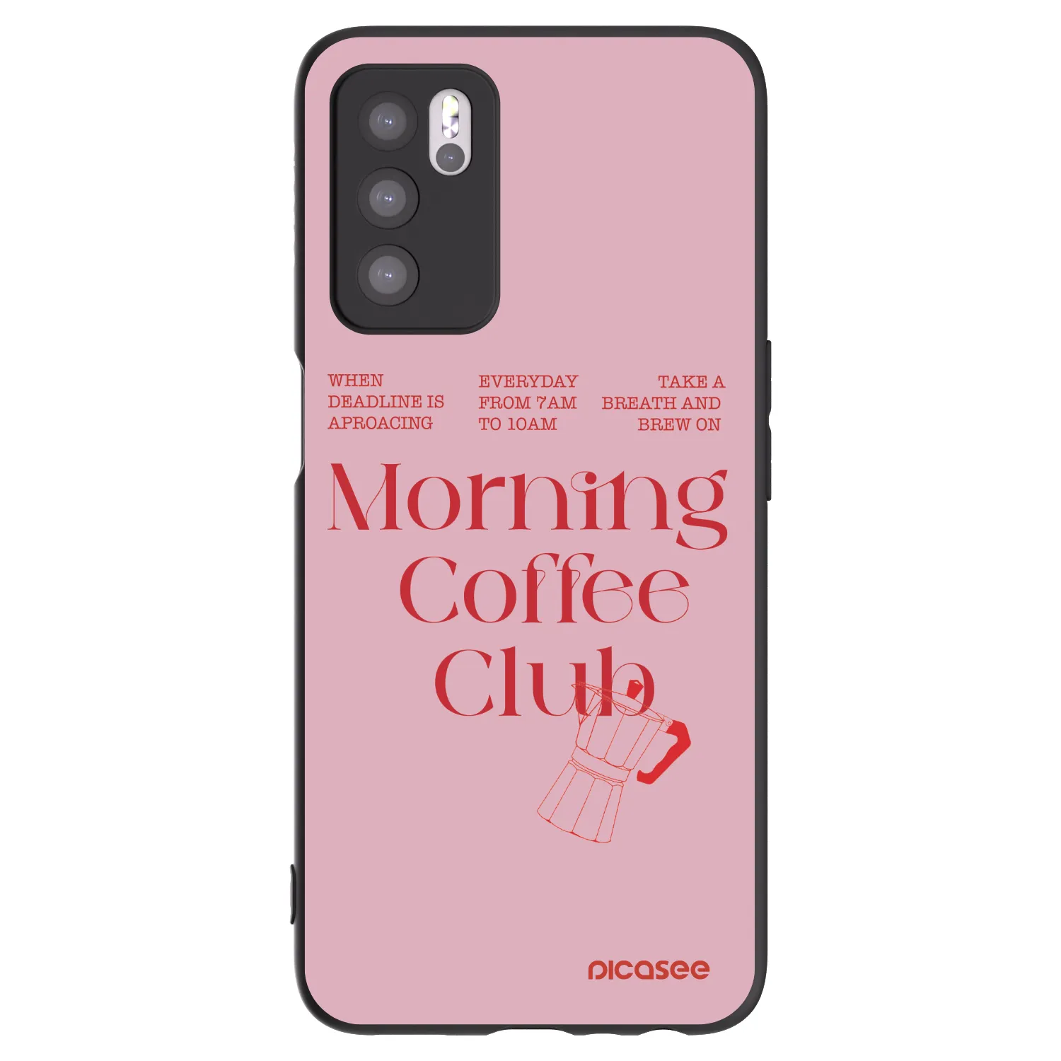 Picasee silikonowe czarne etui na OPPO A16s - Morning