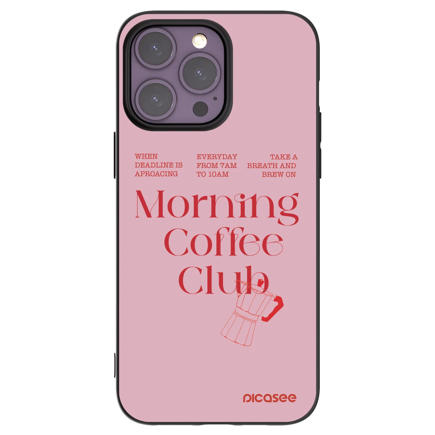 Picasee silikonowe czarne etui na Apple iPhone 14 Pro Max - Morning
