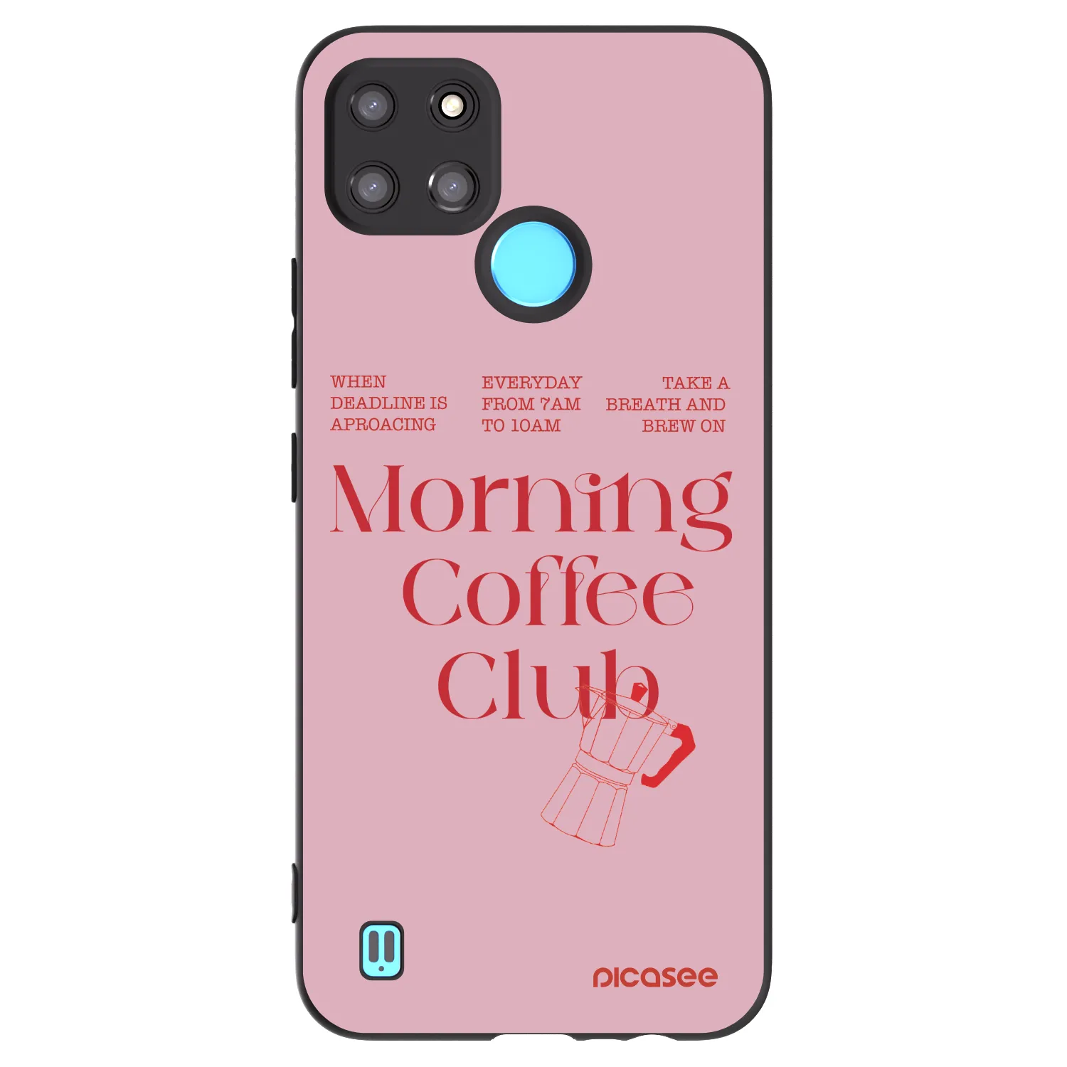 Picasee silikonowe czarne etui na Realme C21Y - Morning