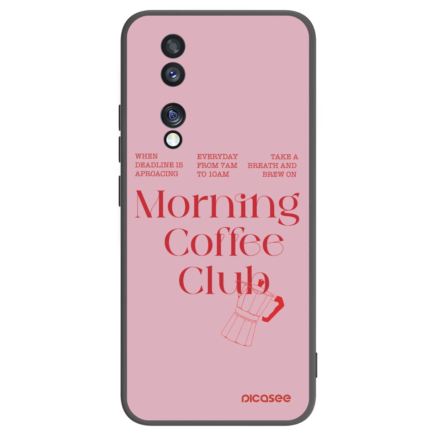 Picasee silikonowe czarne etui na Honor 70 - Morning