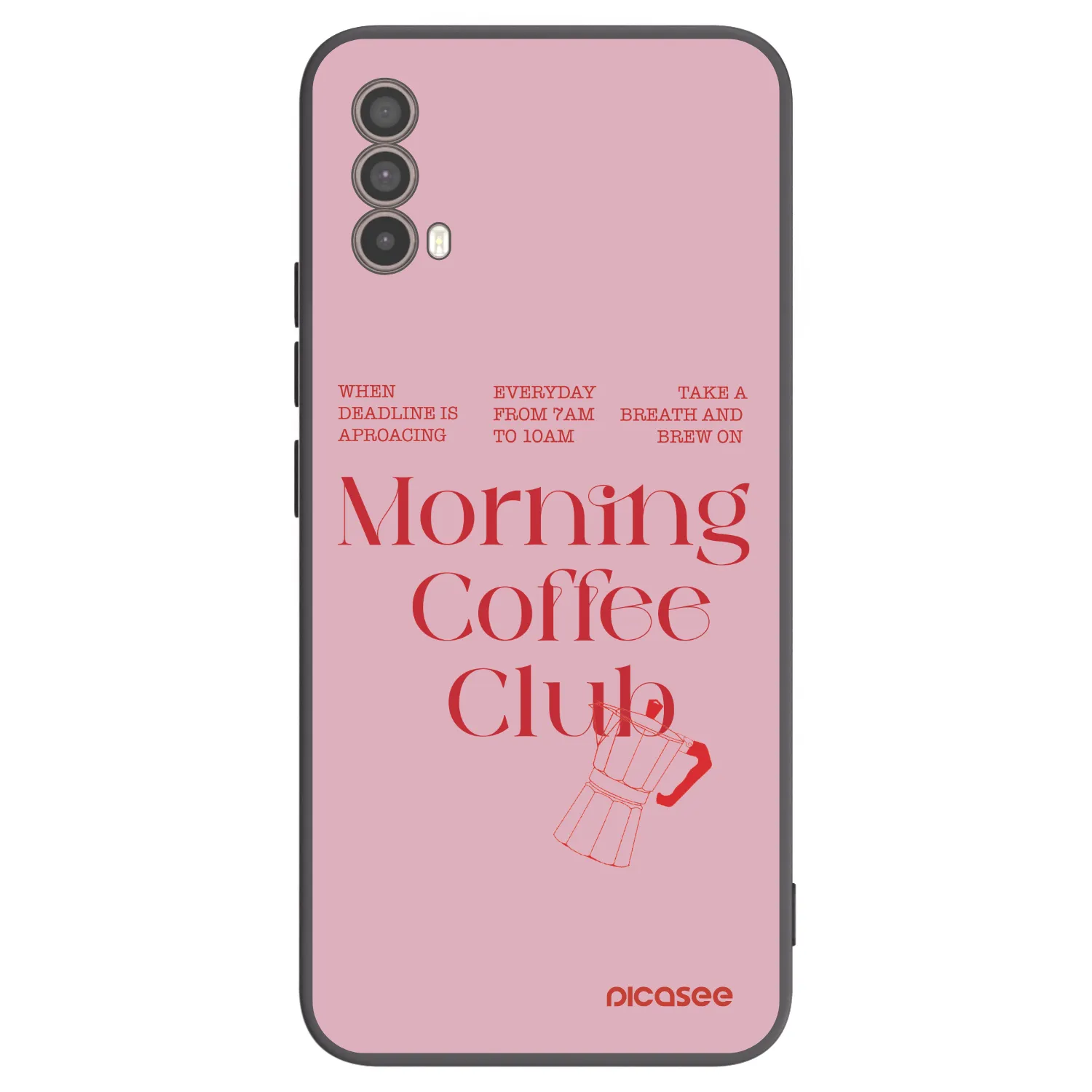 Picasee silikonowe czarne etui na Motorola Moto E40 - Morning