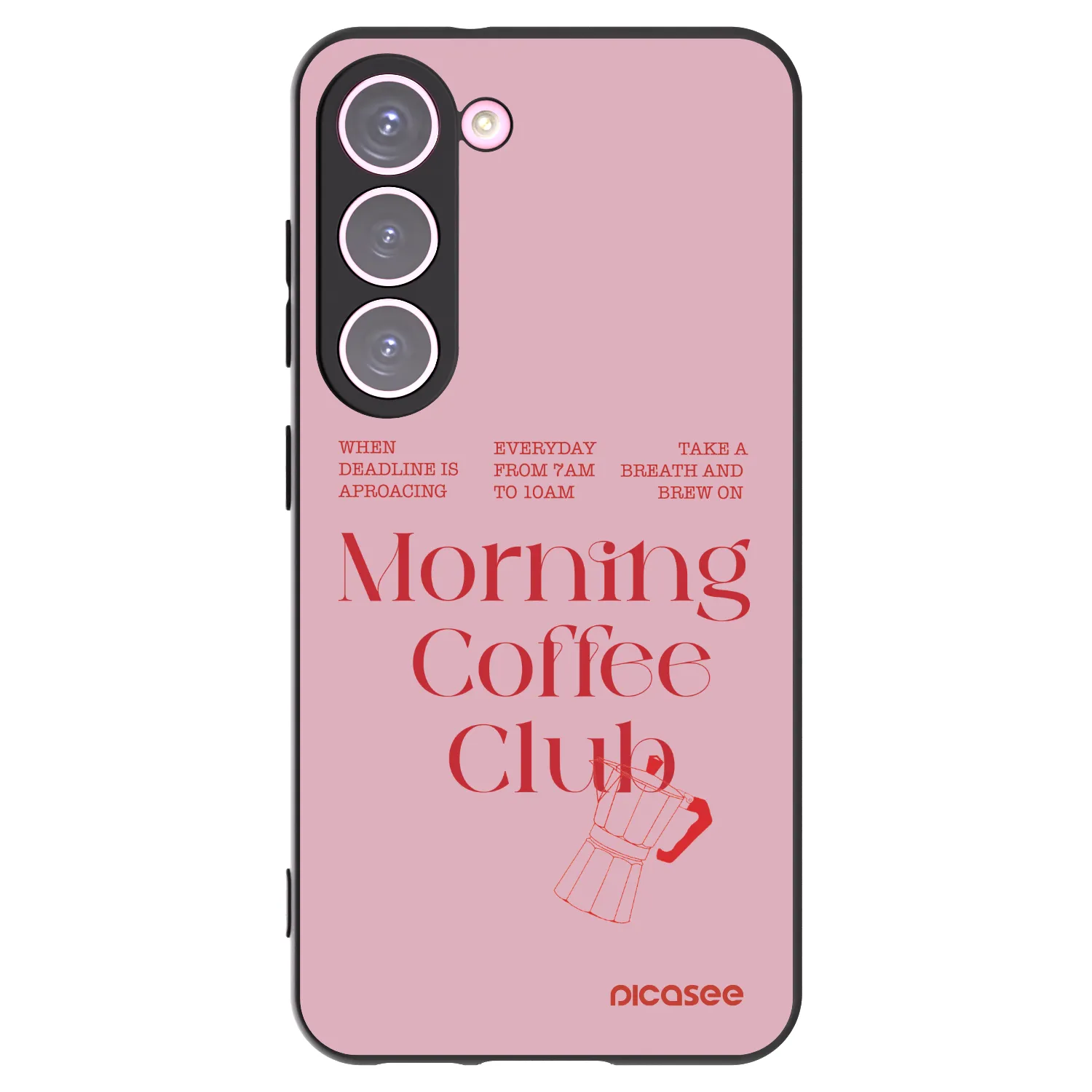 Picasee silikonowe czarne etui na Samsung Galaxy S23 5G - Morning