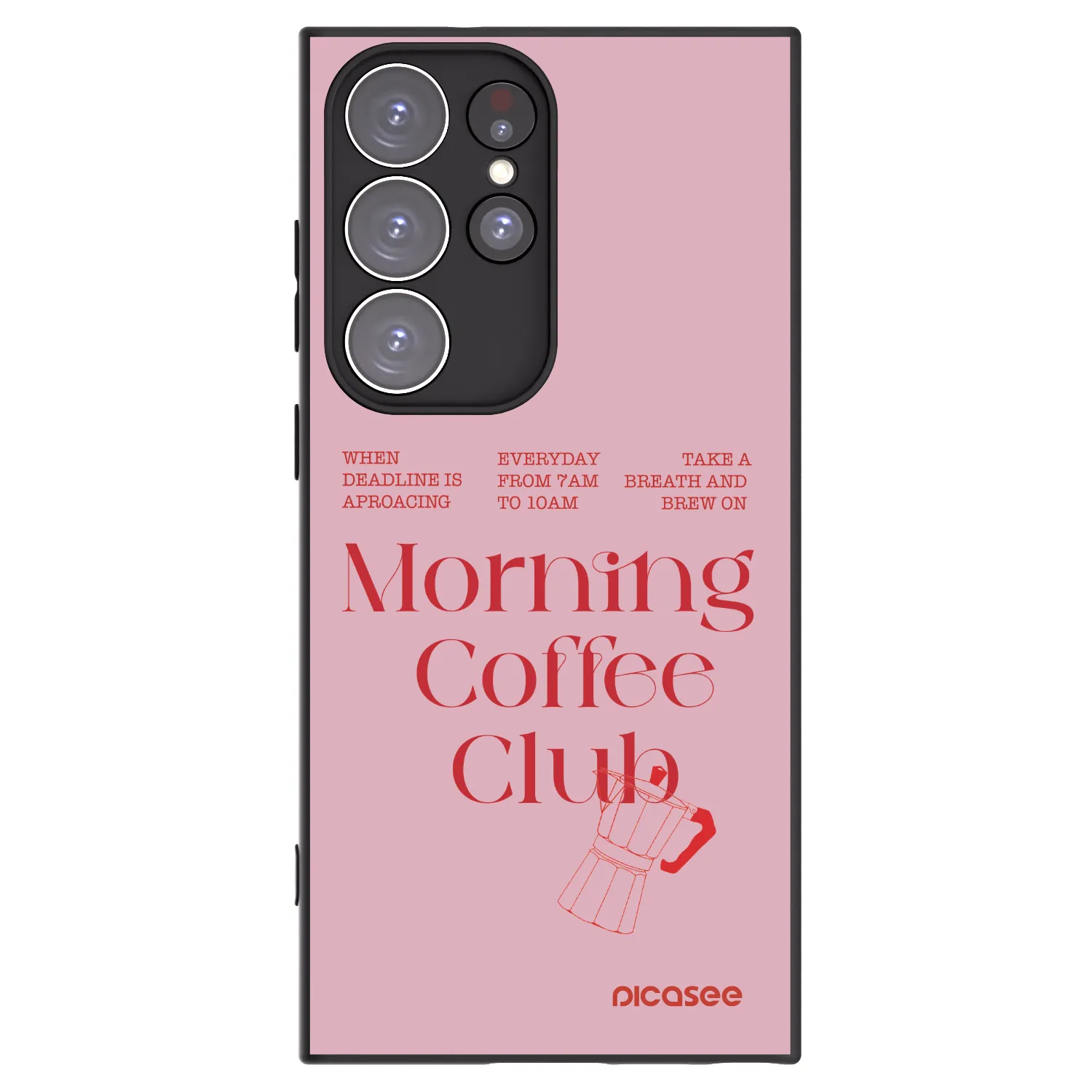 Picasee silikonowe czarne etui na Samsung Galaxy S23 Ultra 5G - Morning