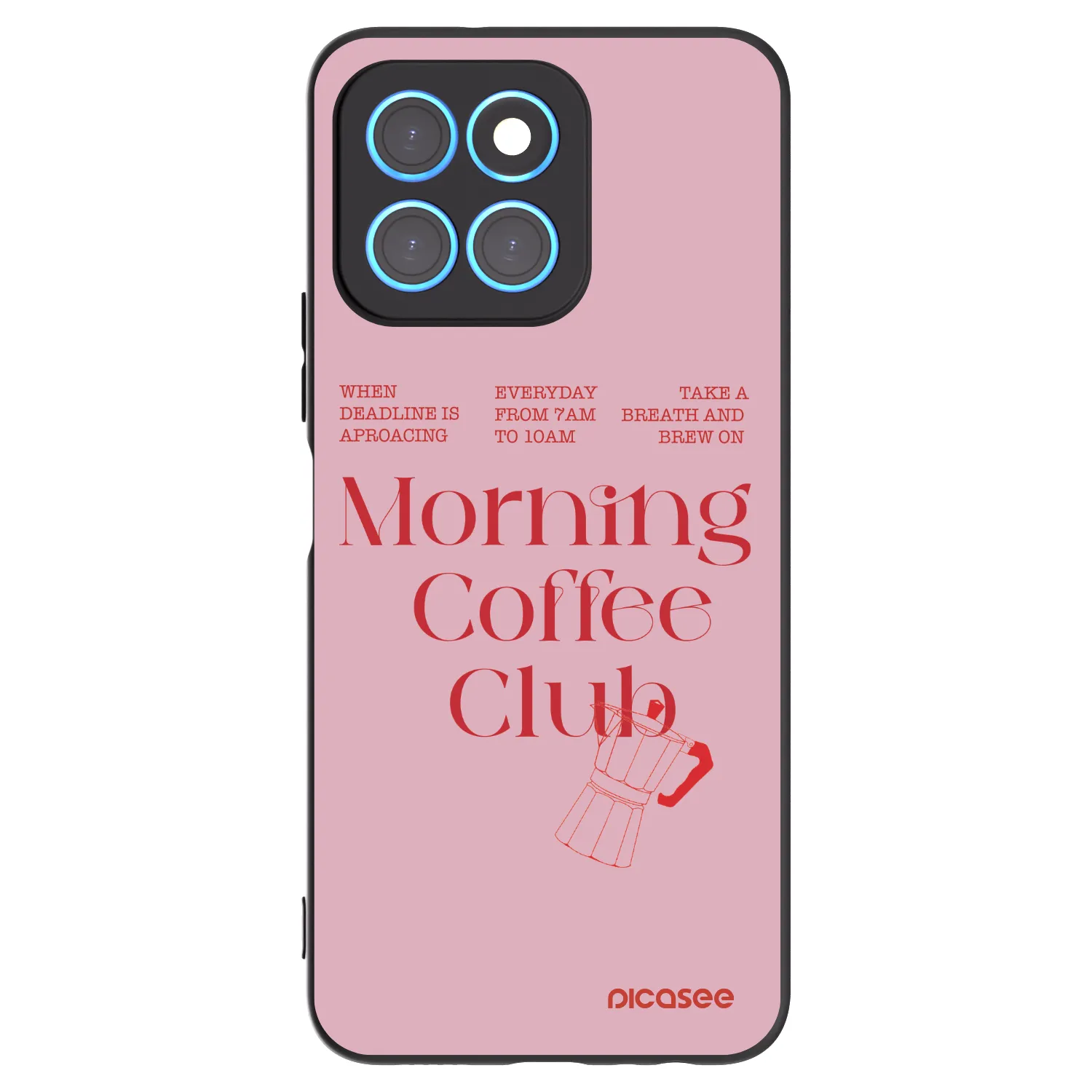 Picasee silikonowe czarne etui na Honor X6 - Morning