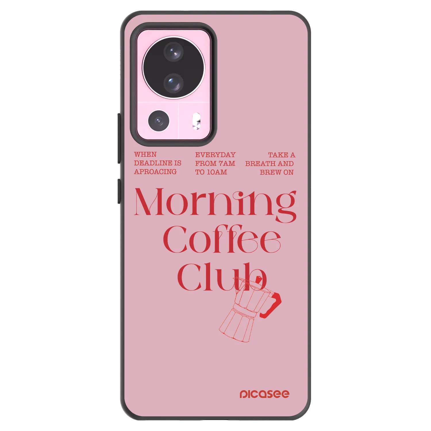 Picasee silikonowe czarne etui na Xiaomi 13 Lite - Morning