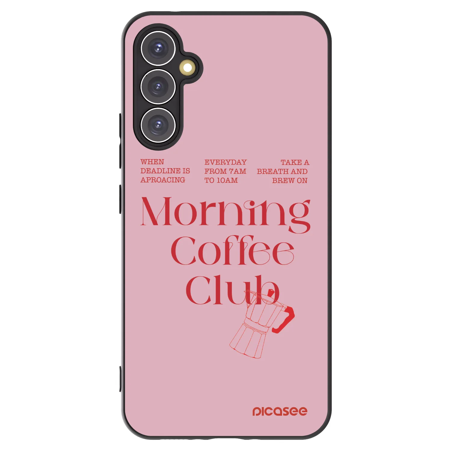 Picasee silikonowe czarne etui na Samsung Galaxy A34 5G A346B - Morning