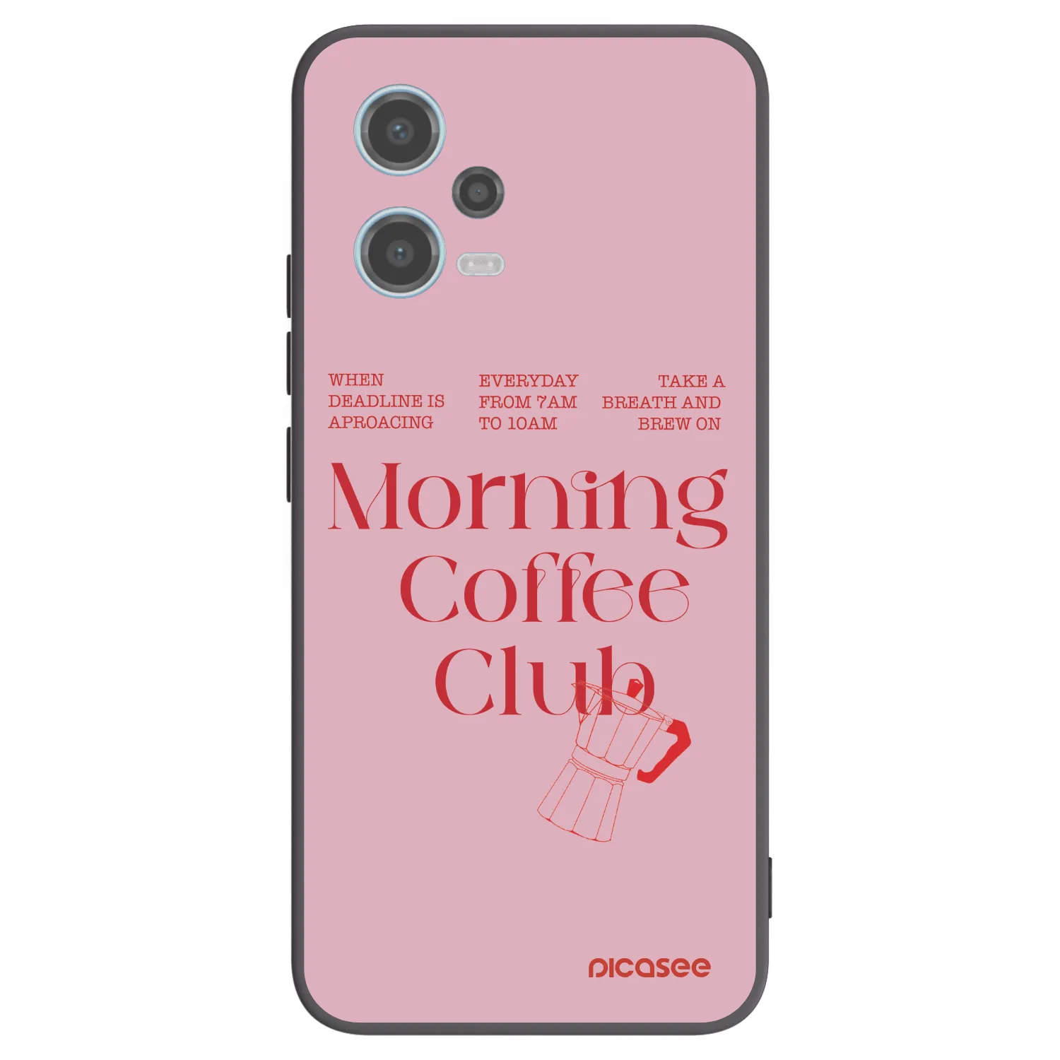 Picasee silikonowe czarne etui na Xiaomi Redmi Note 12 5G - Morning