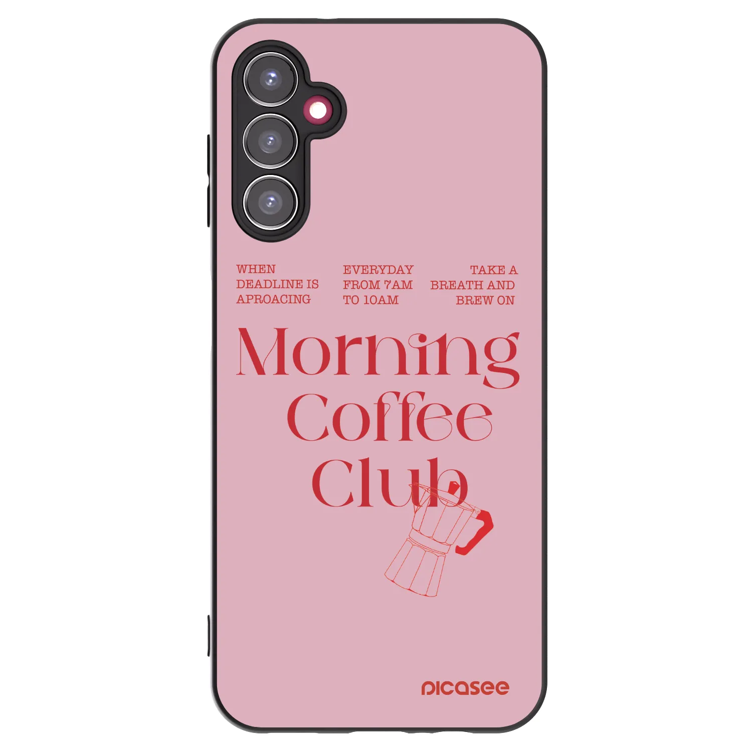 Picasee silikonowe czarne etui na Samsung Galaxy A14 4G A145R - Morning