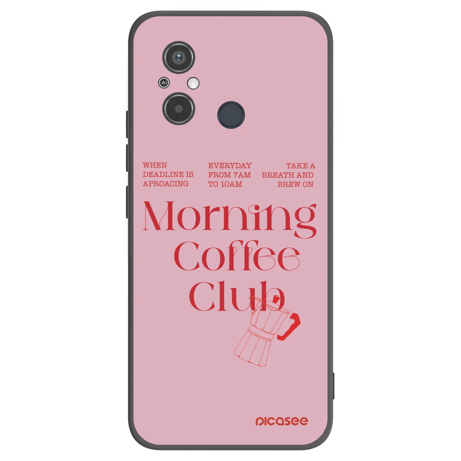 Picasee silikonowe czarne etui na Xiaomi Redmi 12C - Morning