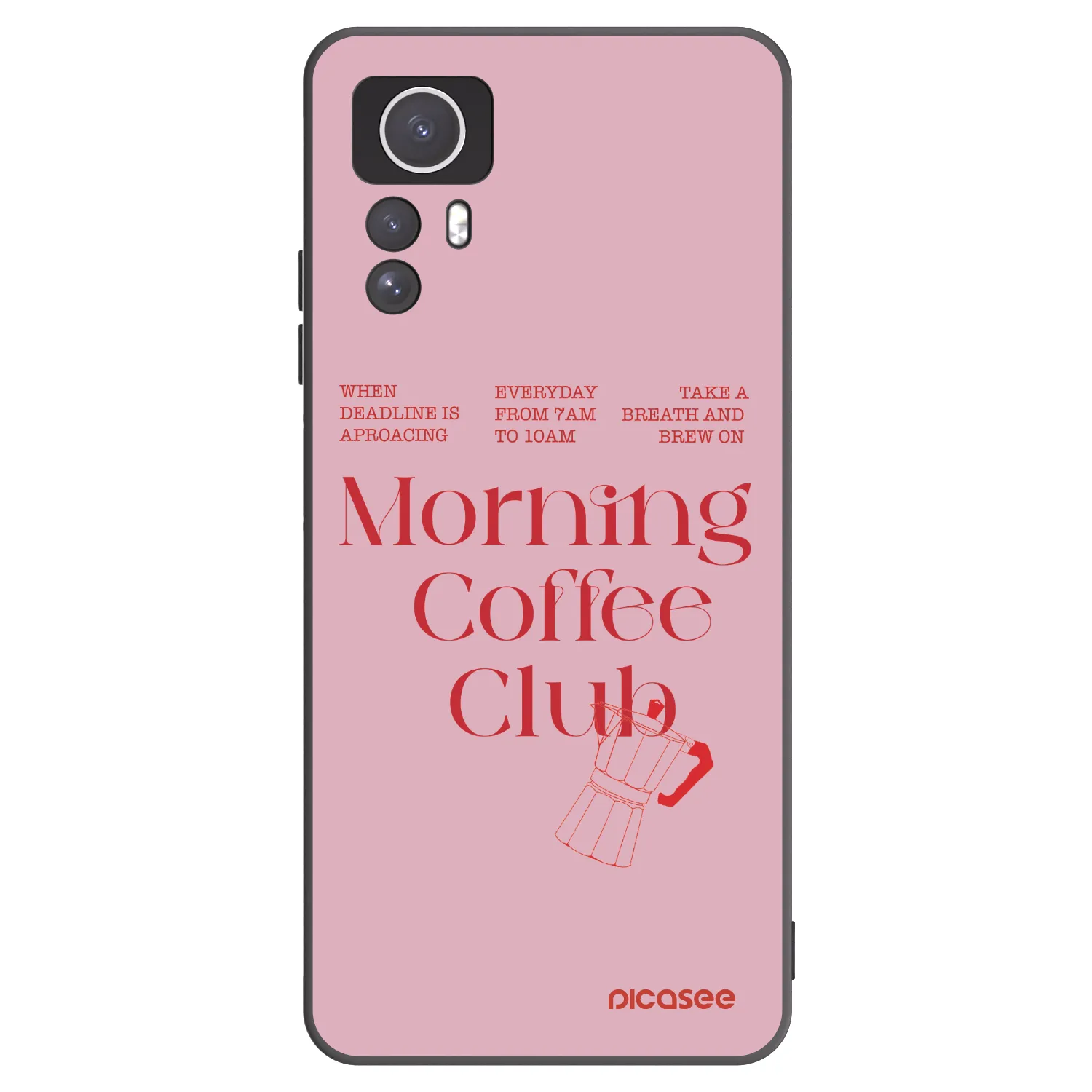 Picasee silikonowe czarne etui na Xiaomi Redmi Note 12S - Morning