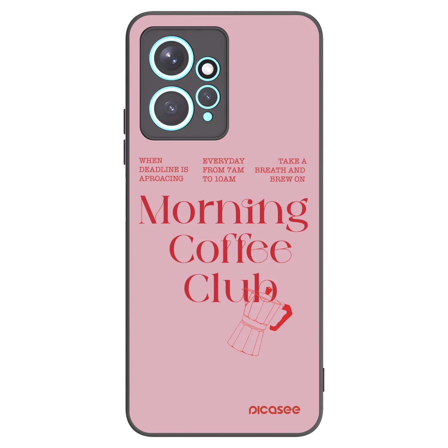Picasee silikonowe czarne etui na Xiaomi Redmi Note 12 4G - Morning