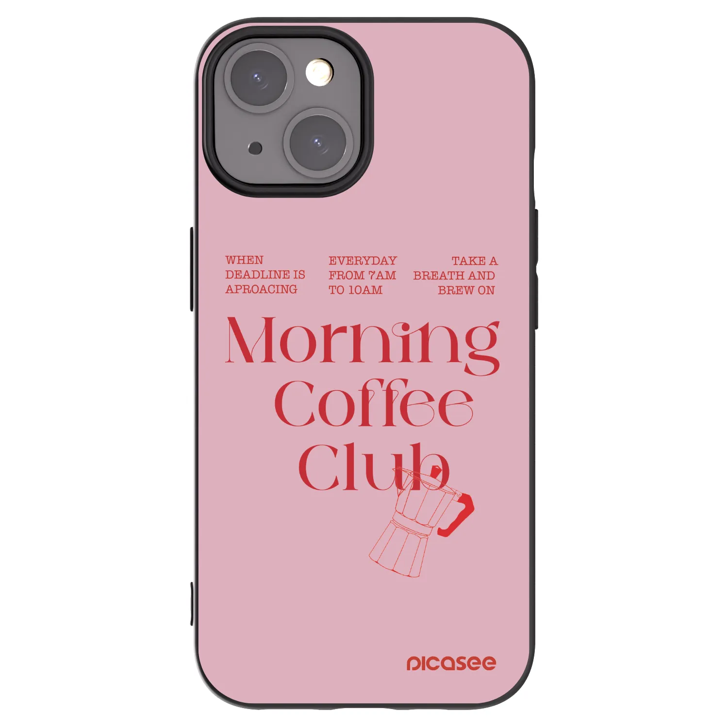 Picasee silikonowe czarne etui na Apple iPhone 15 - Morning