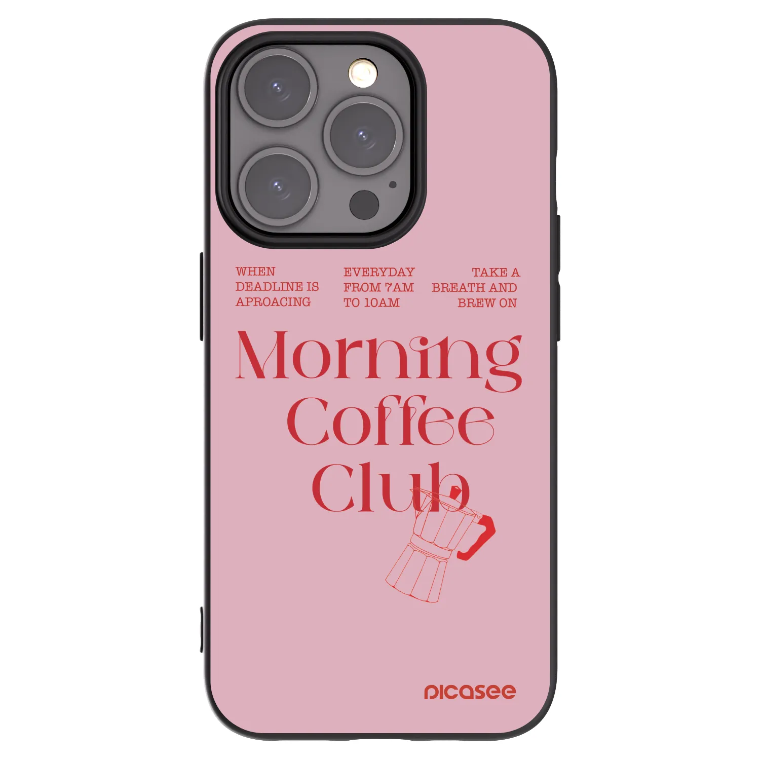 Picasee silikonowe czarne etui na Apple iPhone 15 Pro - Morning