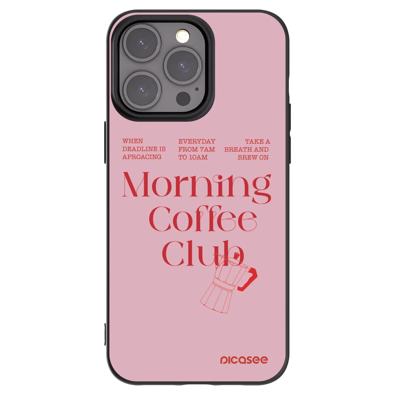 Picasee silikonowe czarne etui na Apple iPhone 15 Pro Max - Morning