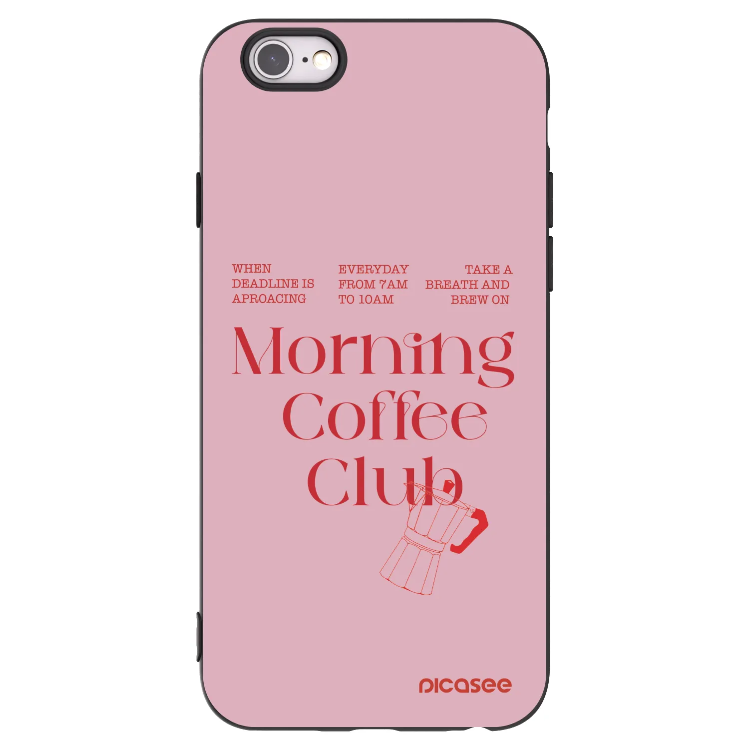 Picasee silikonowe czarne etui na Apple iPhone 6/6S - Morning
