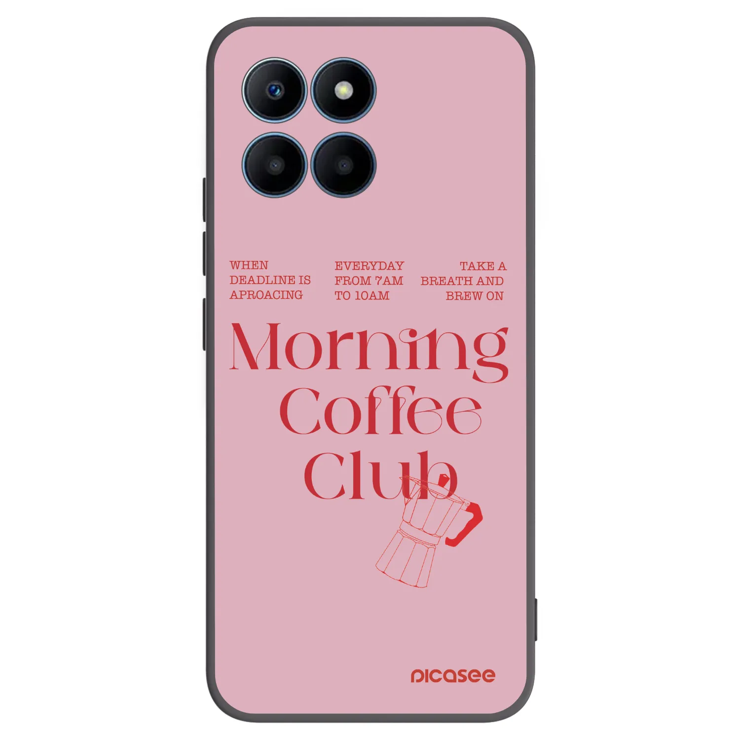 Picasee silikonowe czarne etui na Honor 70 Lite - Morning