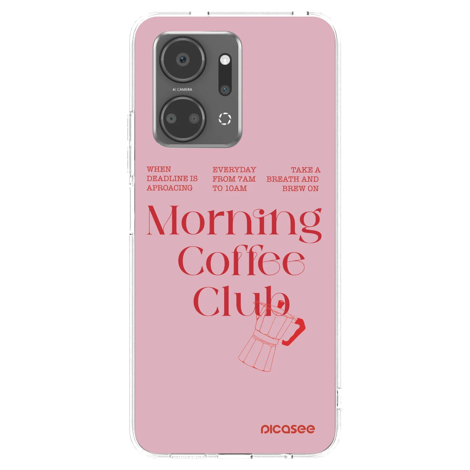 Picasee silikonowe przeźroczyste etui na Honor X7a - Morning