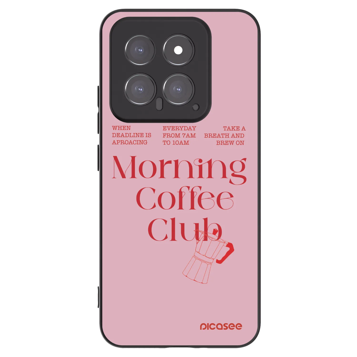 Picasee silikonowe czarne etui na Xiaomi 14 - Morning