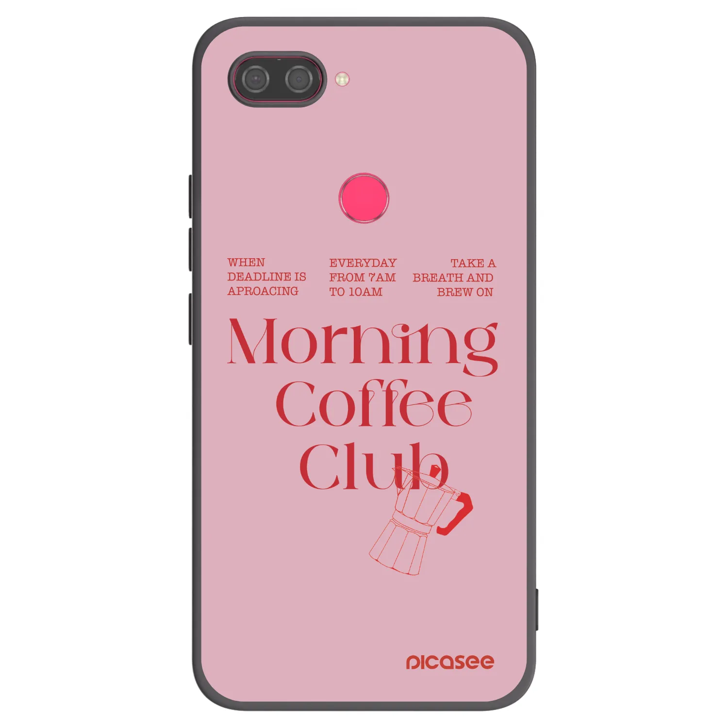 Picasee silikonowe czarne etui na Xiaomi Mi 8 Lite - Morning