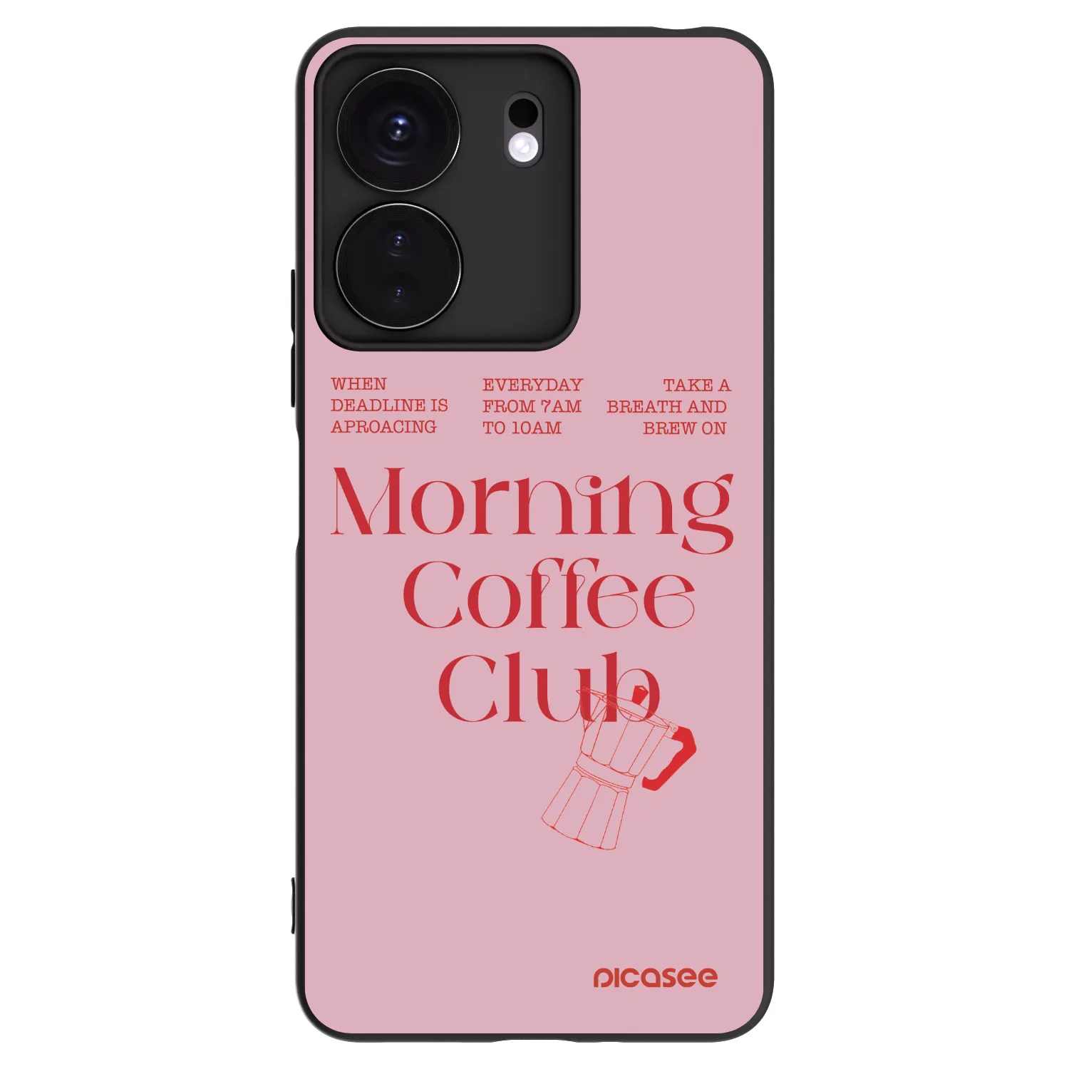 Picasee silikonowe czarne etui na Xiaomi Redmi 13C 4G - Morning