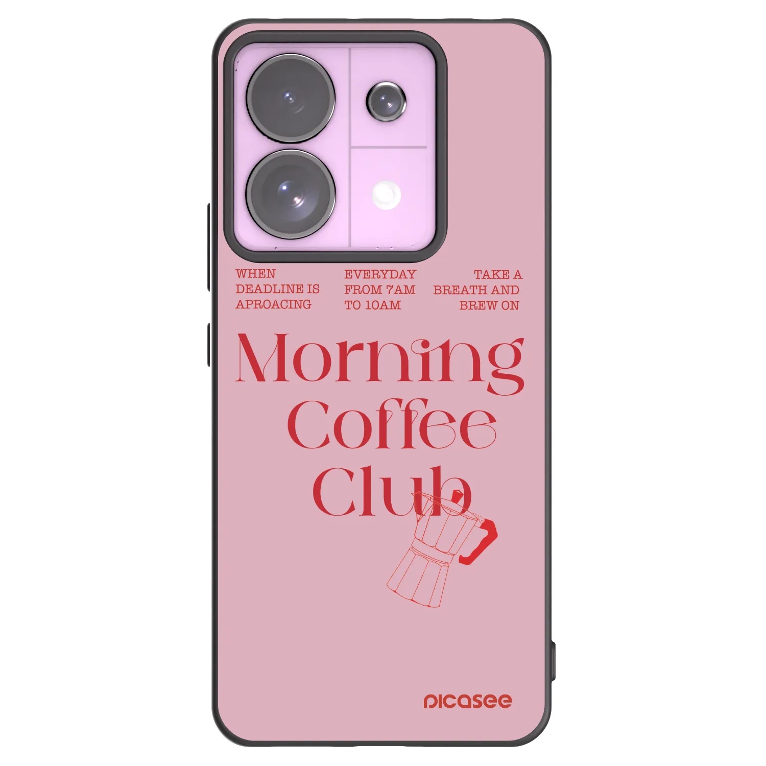 Picasee silikonowe czarne etui na Xiaomi Redmi Note 13 Pro 5G - Morning