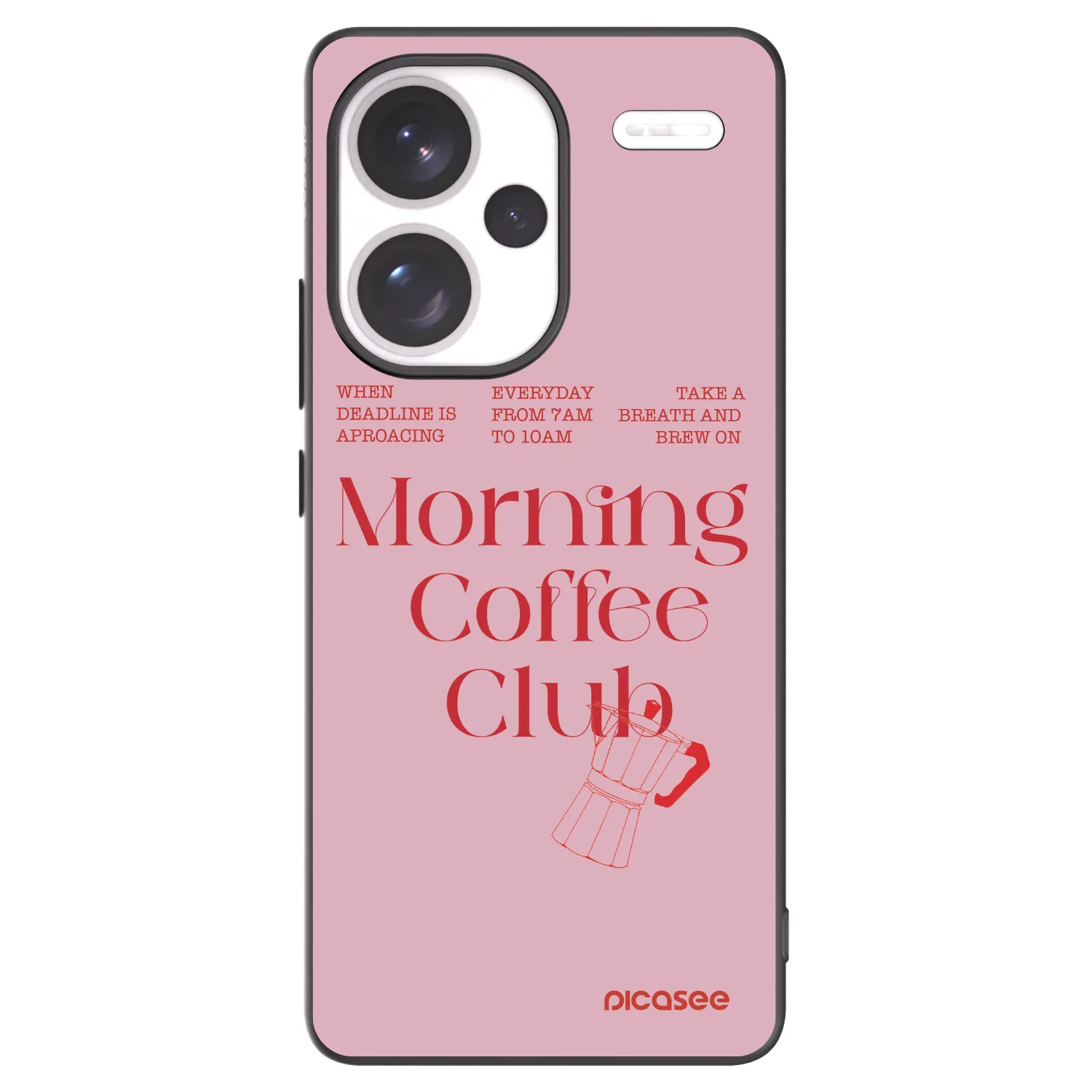 Picasee silikonowe czarne etui na Xiaomi Redmi Note 13 Pro+ 5G - Morning